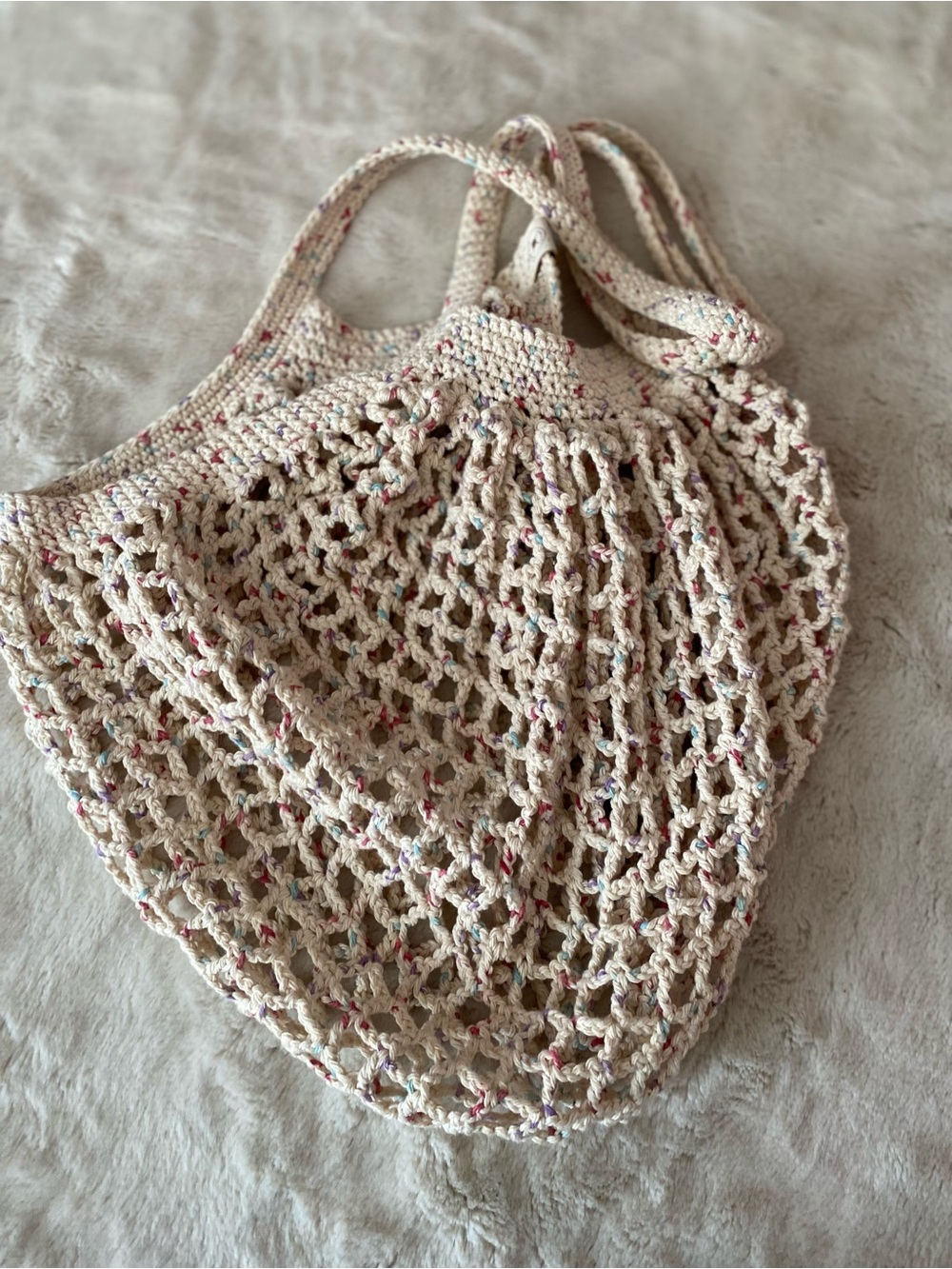Pharm Mom Crochet farmer market cotton shoulder bag